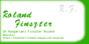 roland finszter business card